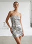 Tubino argento con paillettes - Follie by Alice