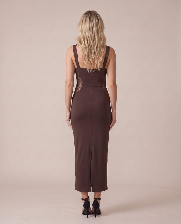 Tubino lungo con fianchi in pizzo CLESSIDRA - Follie by Alice