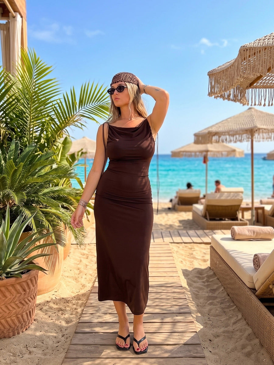Tubino lungo con schiena scoperta ZANZIBAR