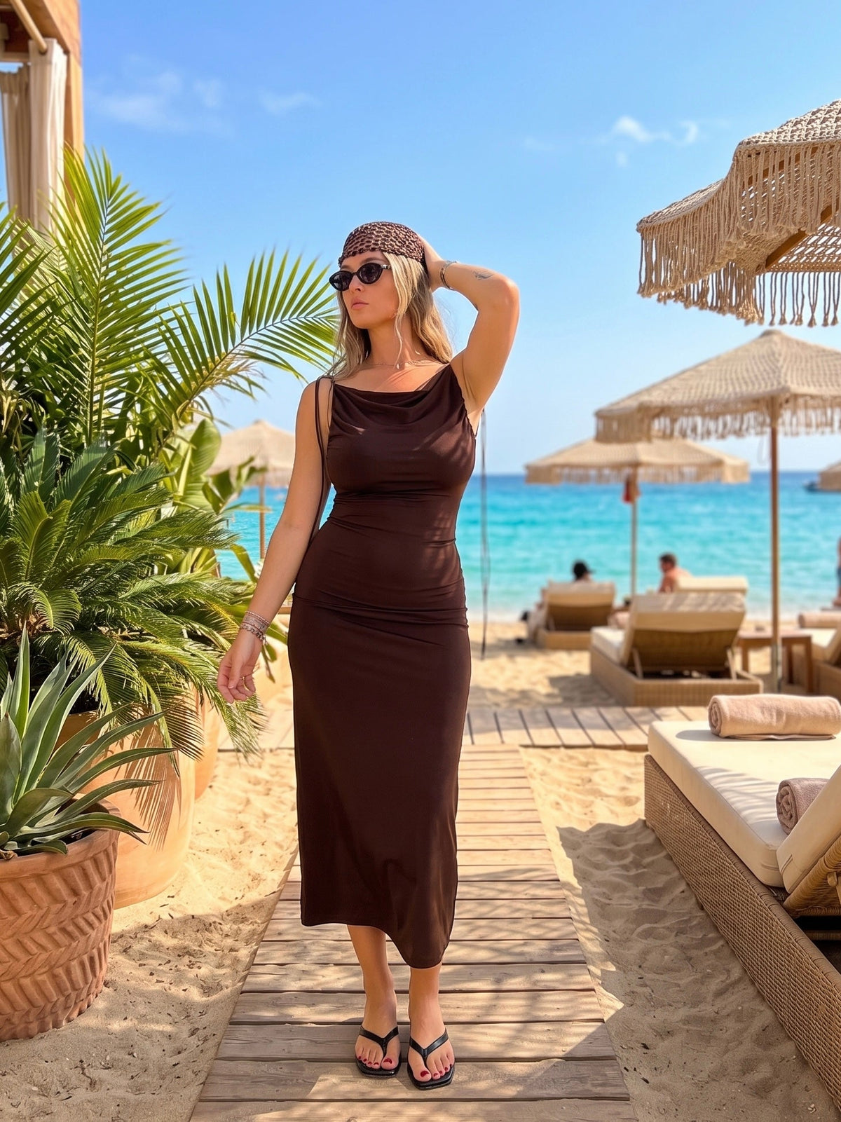 Tubino lungo con schiena scoperta ZANZIBAR - Follie by Alice