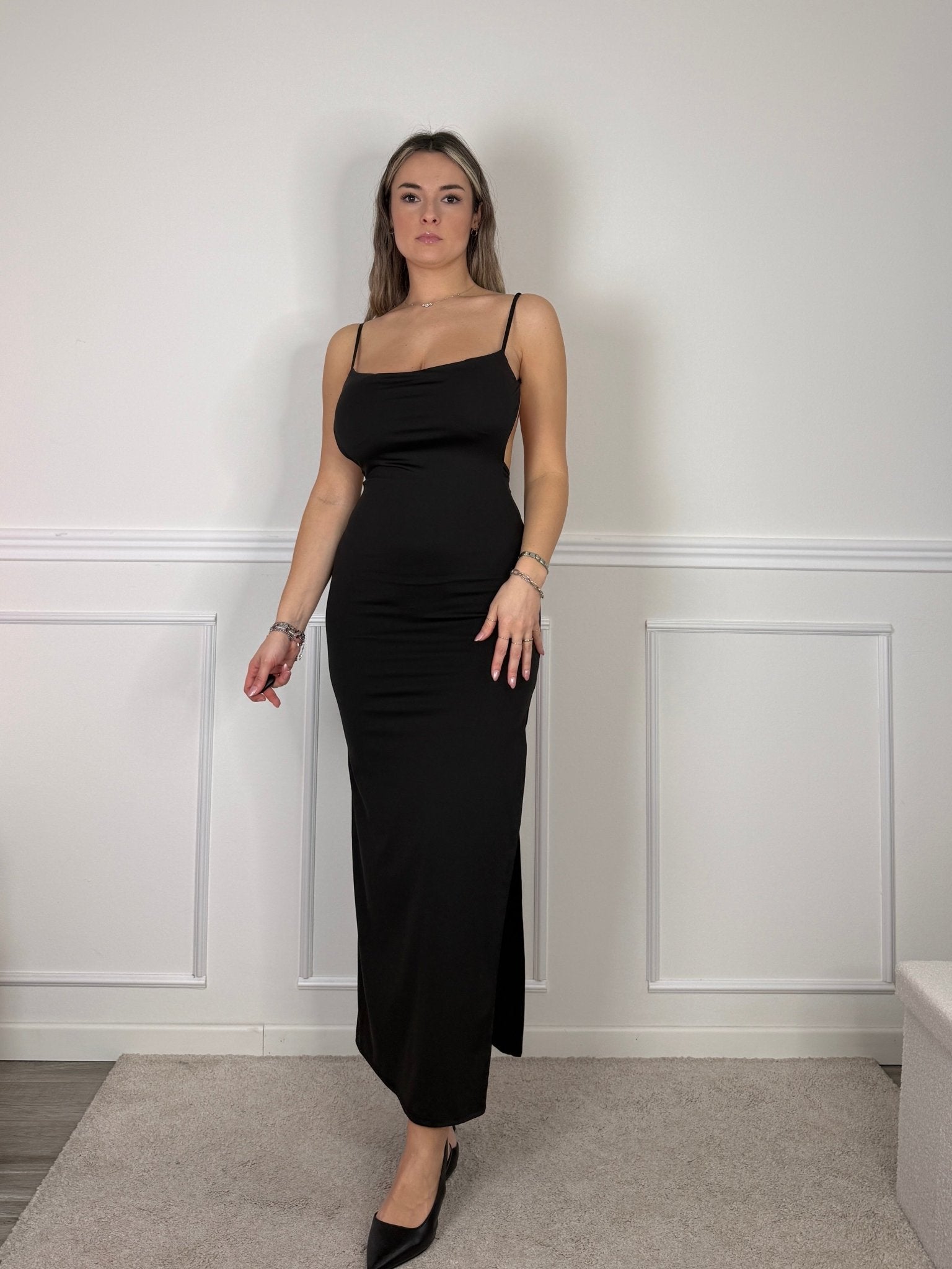 Tubino lungo satin Camilla - Follie by Alice