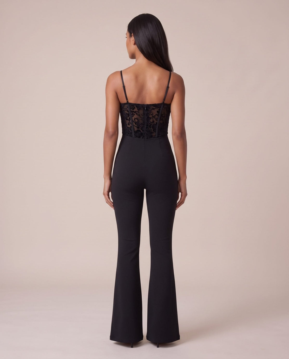 Tuta jumpsuit con corsetto in pizzo di velluto DALILA - Follie by Alice