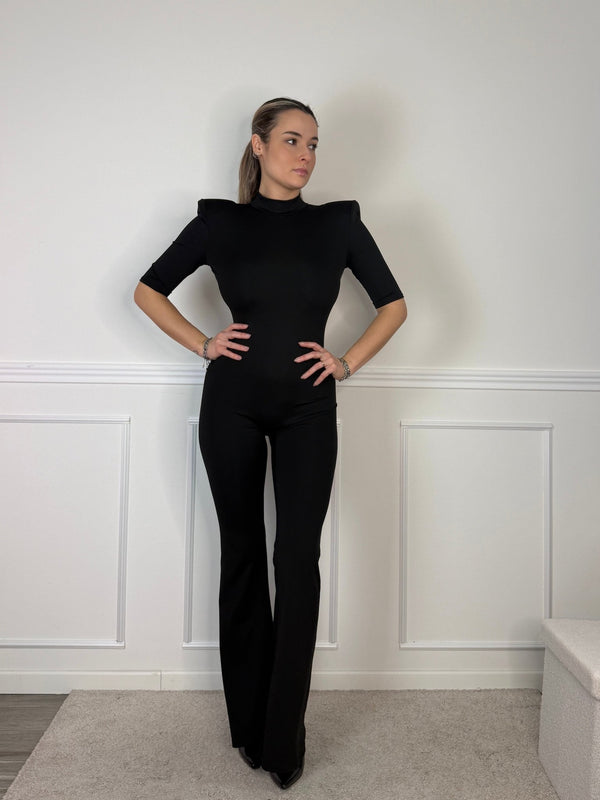 Tuta jumpsuit con spalle strutturate e schiena scoperta - Follie by Alice