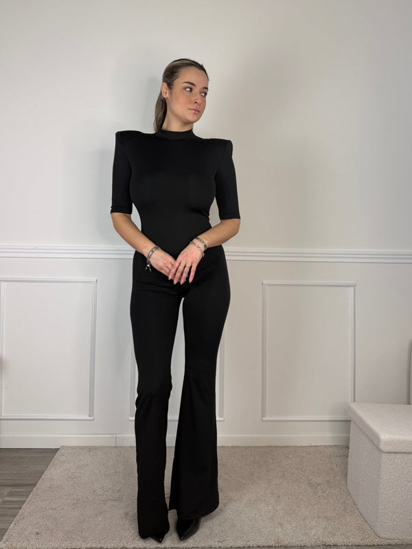 Tuta jumpsuit con spalle strutturate e schiena scoperta - Follie by Alice