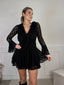 Tutina in pizzo a balze con maniche a campana e scollo a V con laccetti - Follie by Alice