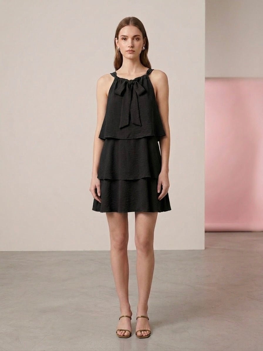 Vestitino a balze effetto lino - Follie by Alice