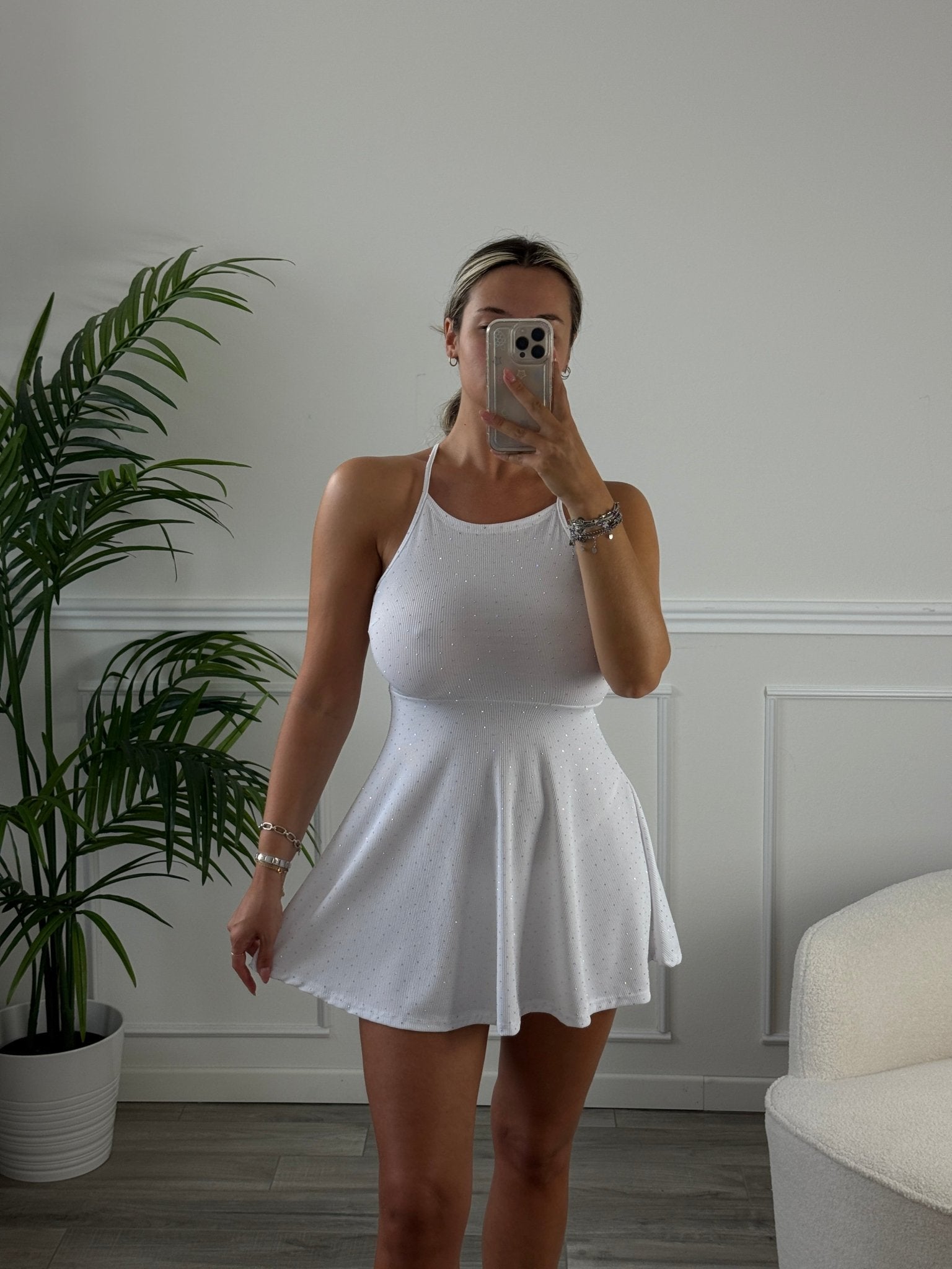 Vestitino svasato con strass DIAMOND - Follie by Alice