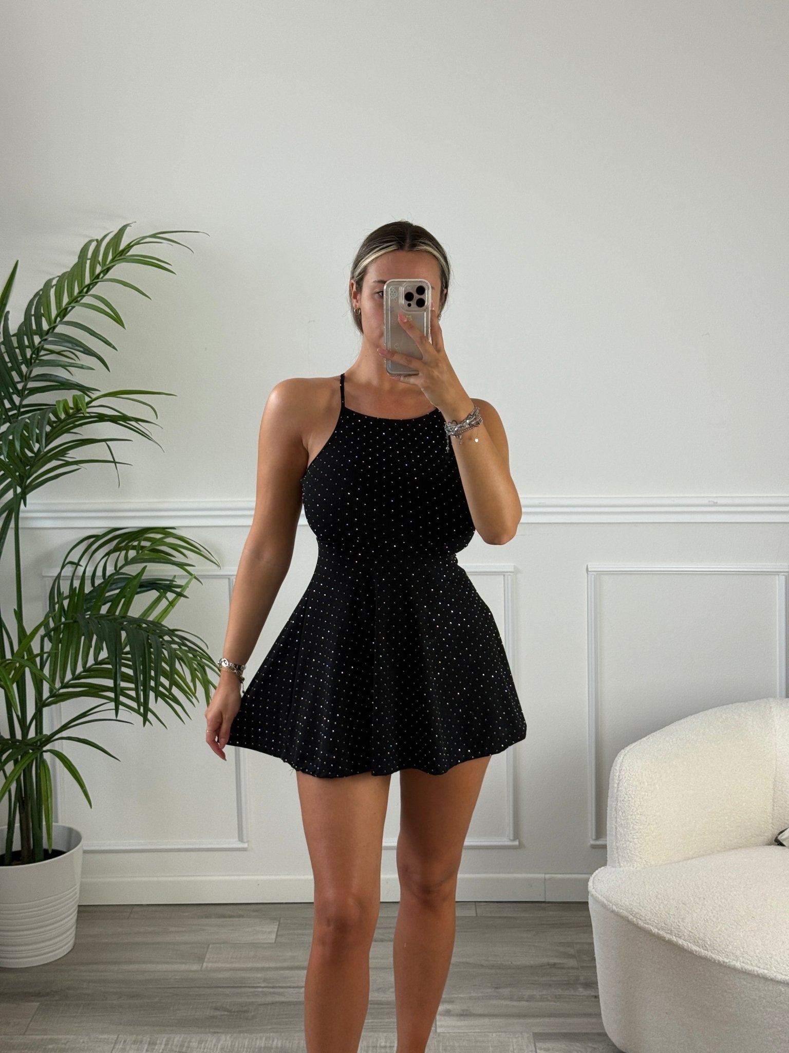 Vestitino svasato con strass DIAMOND - Follie by Alice