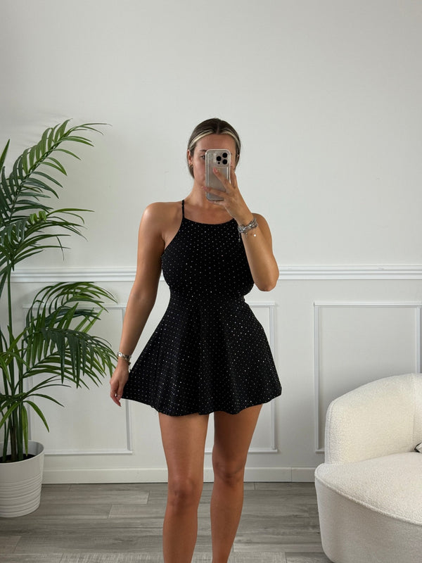 Vestitino svasato con strass DIAMOND - Follie by Alice
