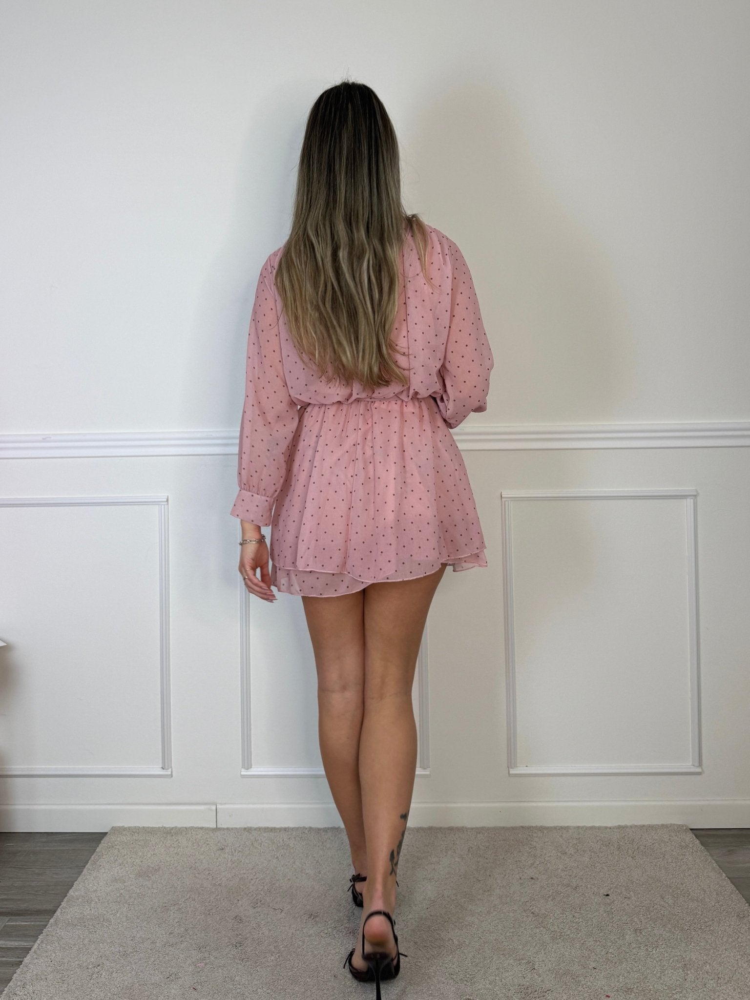 Vestitino a pois con fascia choker e gonna a balze - Follie by Alice