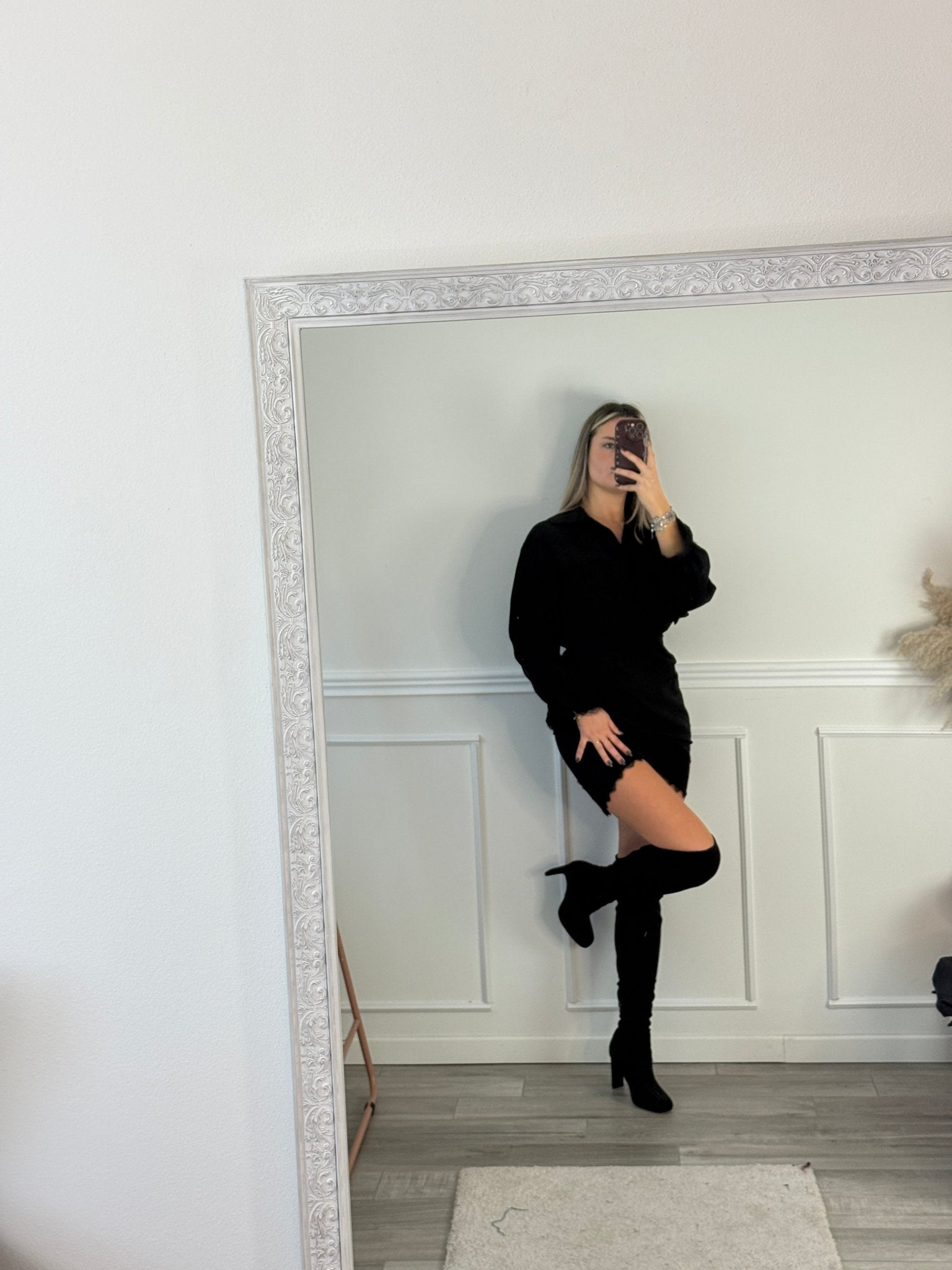 Vestitino blazer con orli in pizzo e chiusura a portafoglio - Follie by Alice