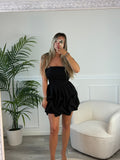 Vestitino bustier con gonna origami