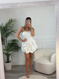 Vestitino bustier con gonna origami