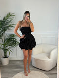 Vestitino bustier con gonna origami