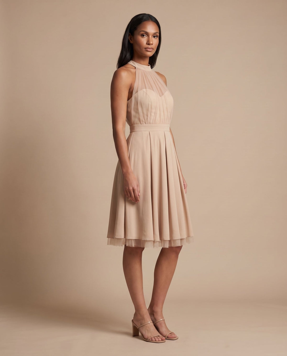 Vestitino con gonna a ruota e inserti in tulle - Follie by Alice