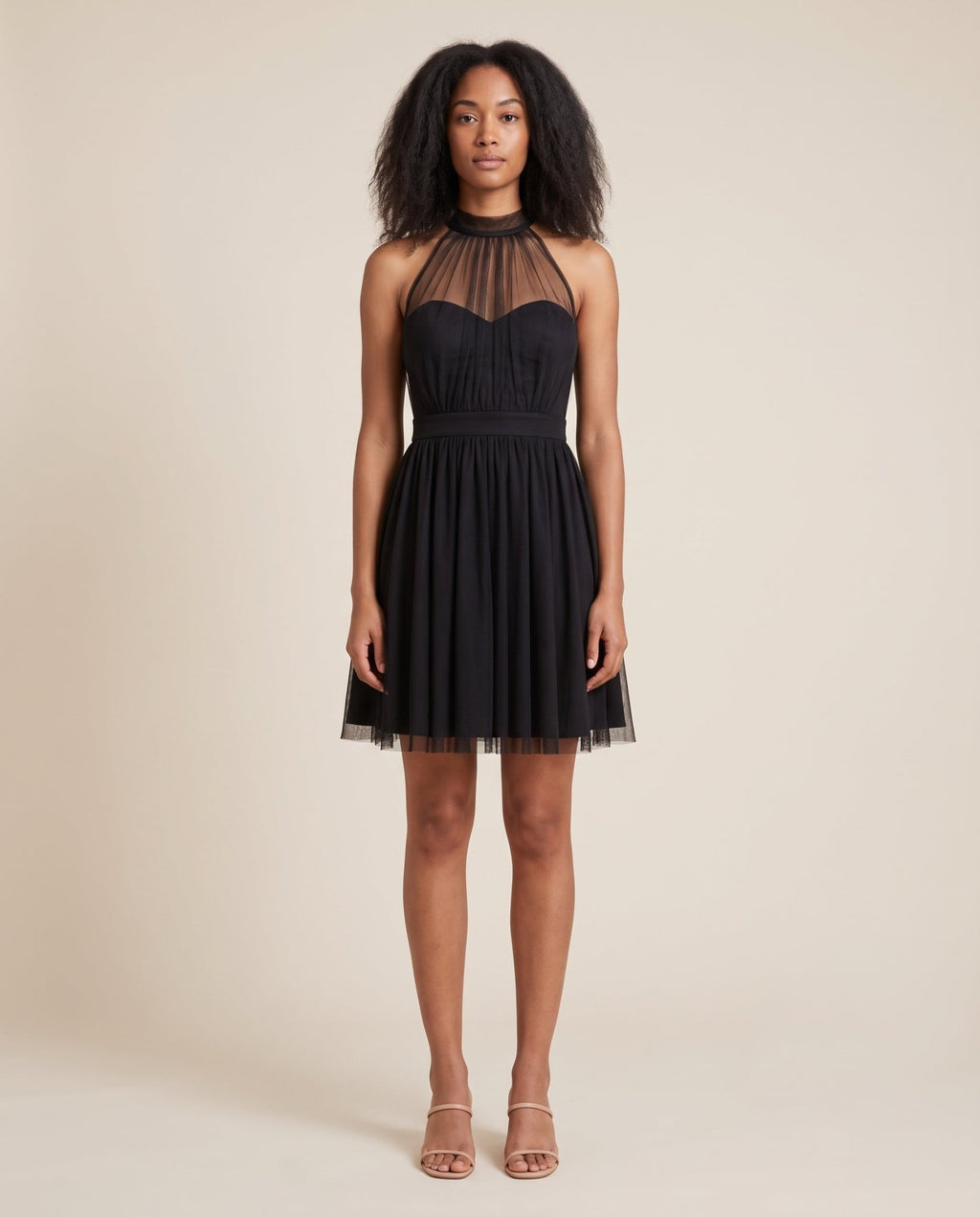 Vestitino con gonna a ruota e inserti in tulle - Follie by Alice
