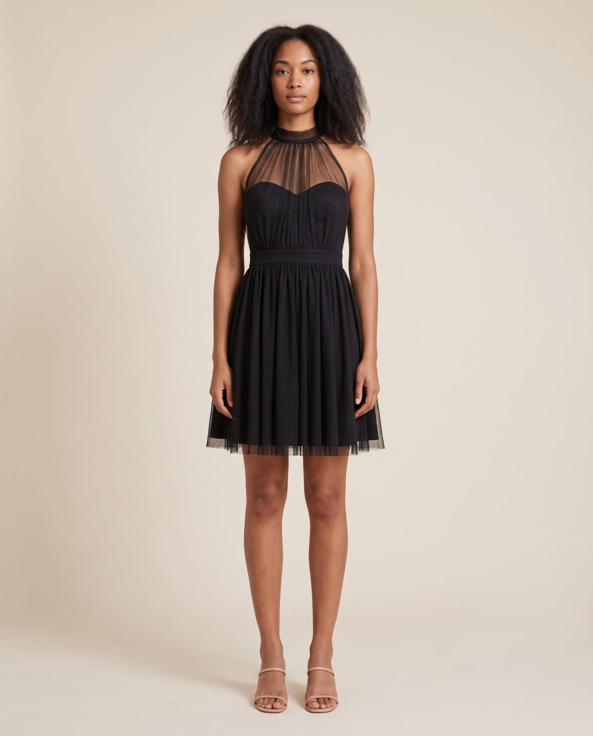 Vestitino con gonna a ruota e inserti in tulle - Follie by Alice