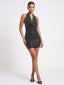 Vestitino con scollo a cappuccio e strass all-over NADIA - Follie by Alice