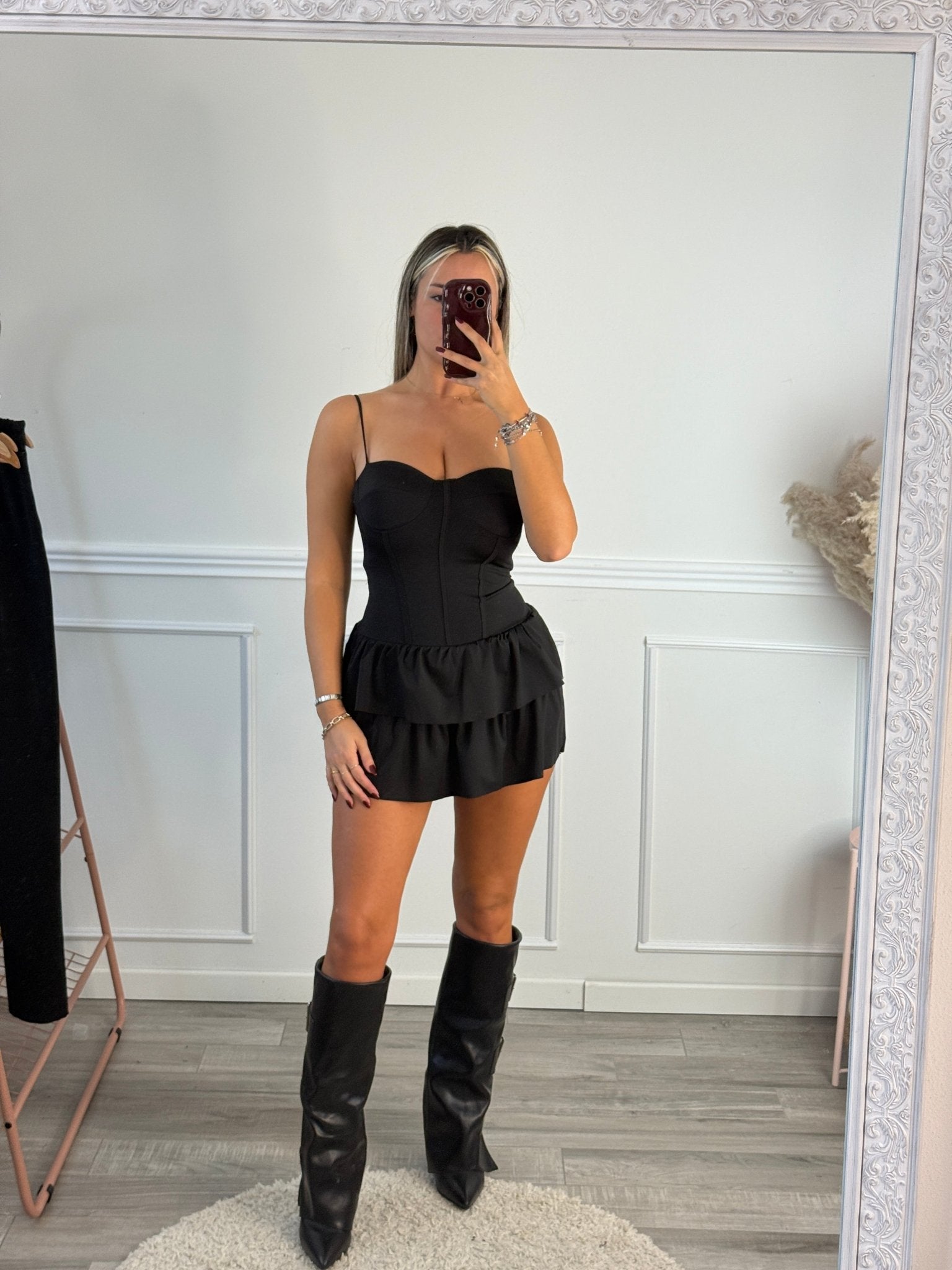 Vestitino con top a corsetto e doppia balza - Follie by Alice