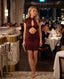 Vestitino cut-out in raso con alamaro SHANGHAI - Follie by Alice