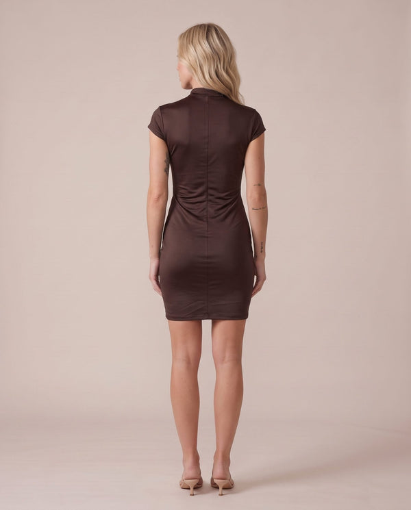 Vestitino cut-out in raso con alamaro SHANGHAI - Follie by Alice