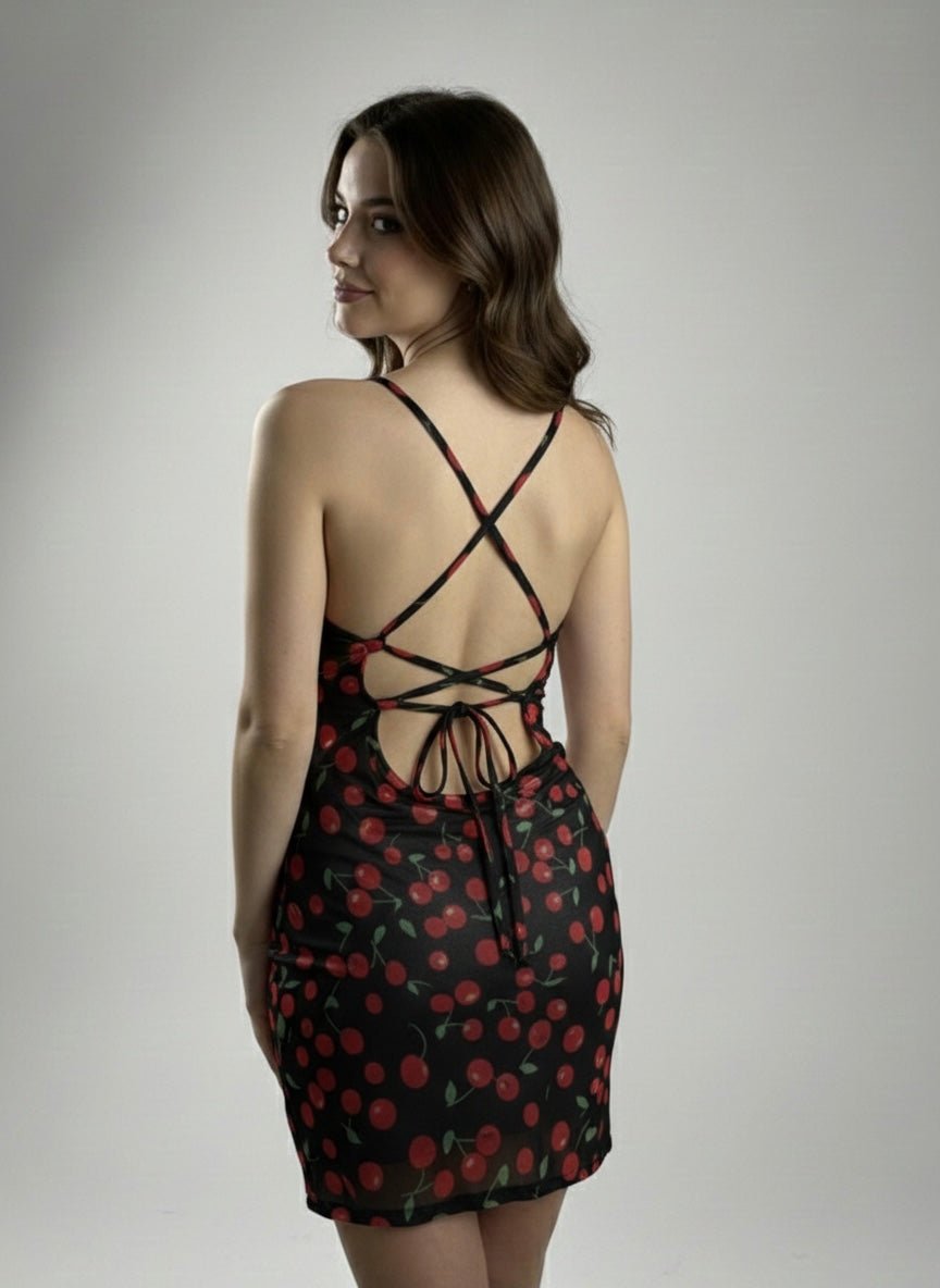 Vestitino effetto velato con ciliegie - Follie by Alice