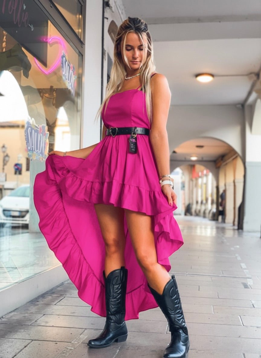 Vestitino fucsia con ruches - Follie by Alice