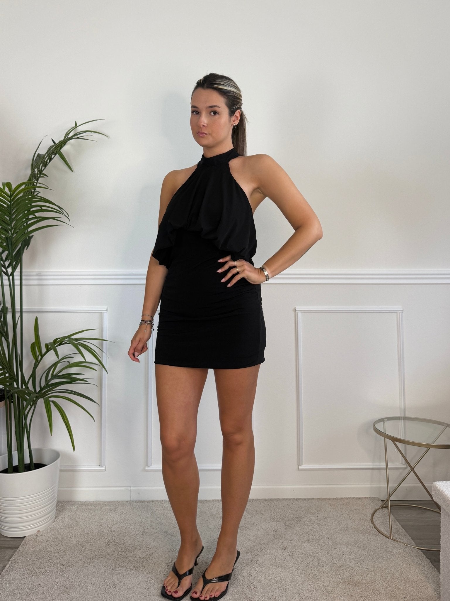 Vestitino halter con cape frontale OLYMPE - Follie by Alice