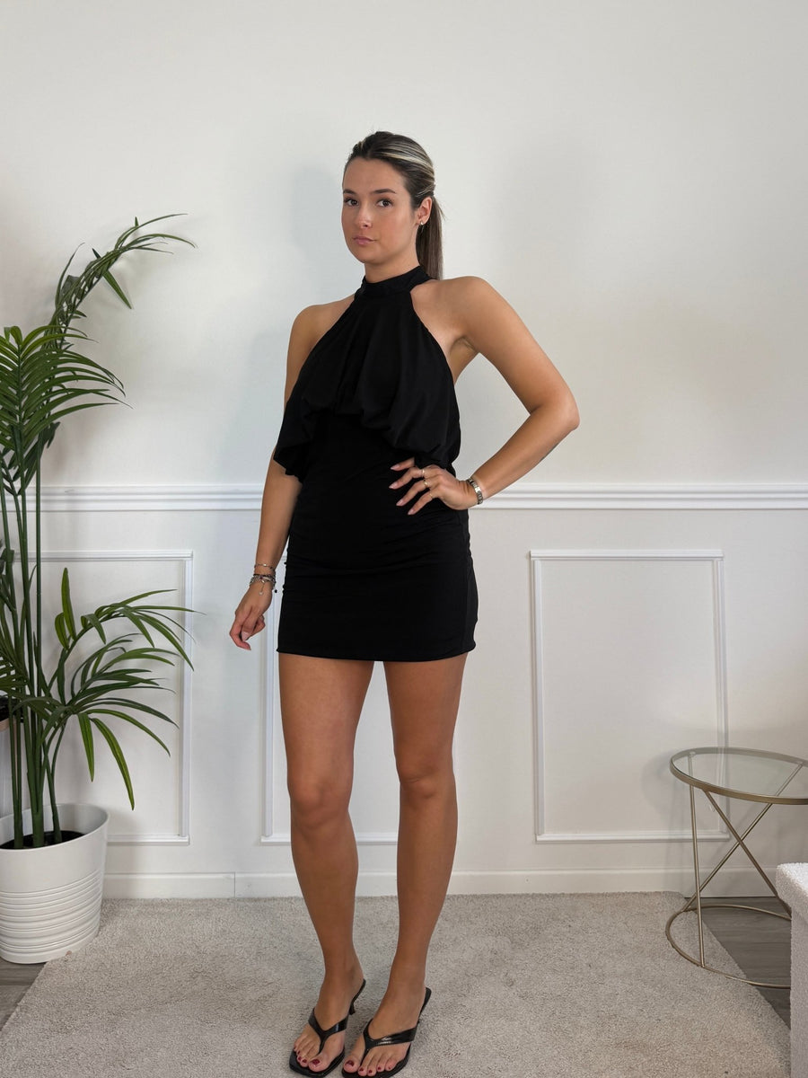 Vestitino halter con cape frontale OLYMPE – alternate