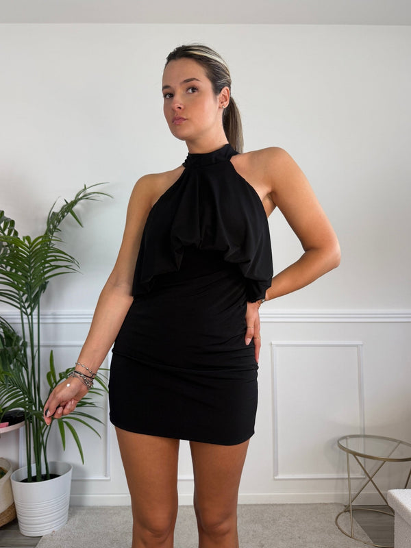 Vestitino halter con cape frontale OLYMPE - Follie by Alice
