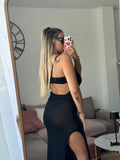 Vestito copricostume con brillanti e morsetto