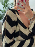 Vestito copricostume oro con brillanti e fantasia zigzag chevron