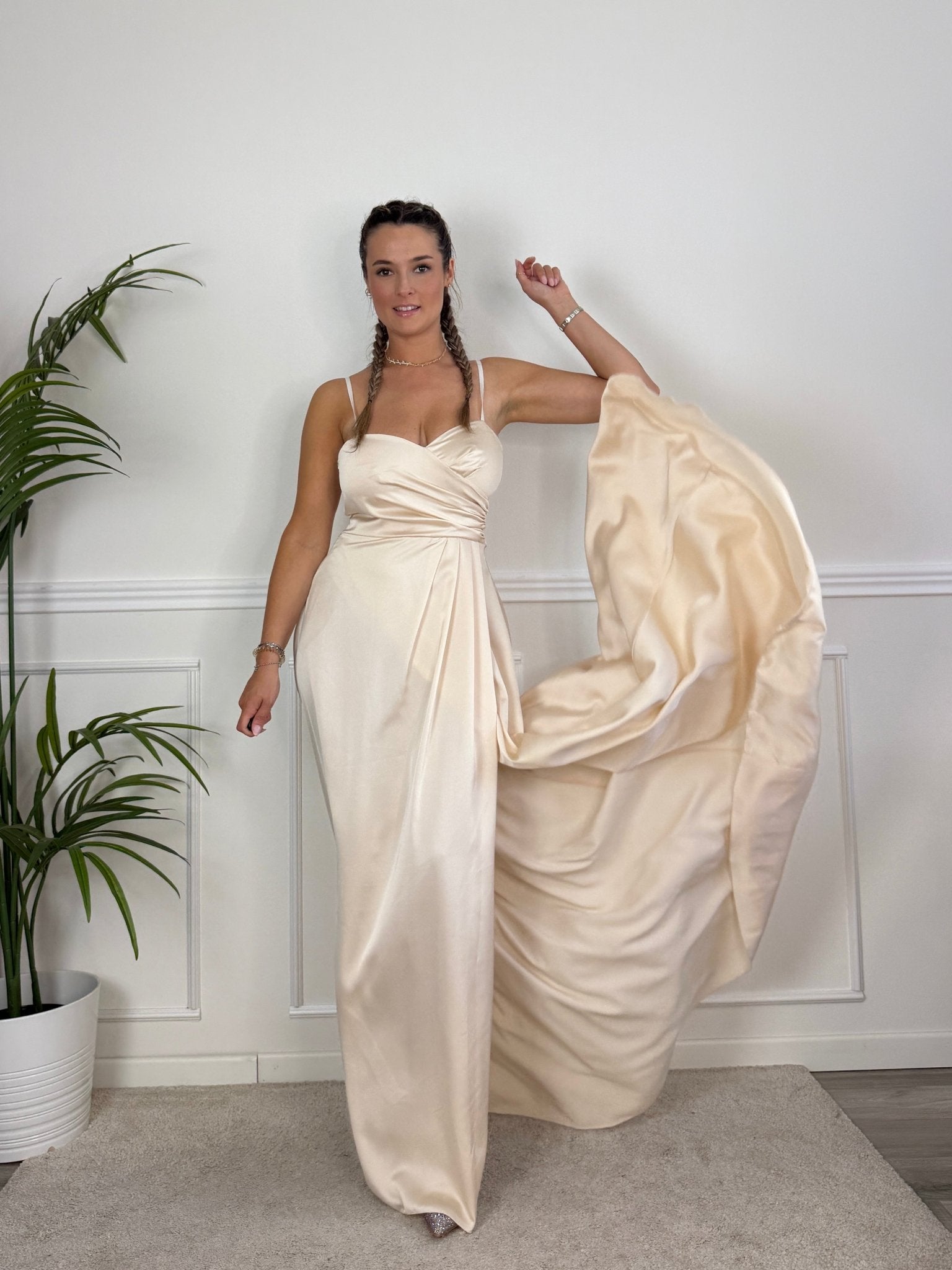 Vestito lungo con corpetto sweetheart LEONY - Follie by Alice