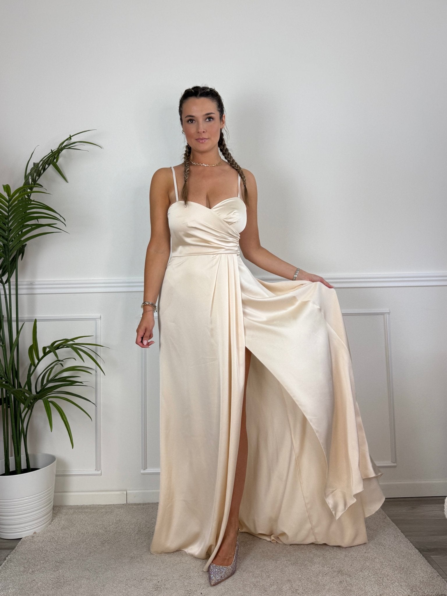 Vestito lungo con corpetto sweetheart LEONY - Follie by Alice