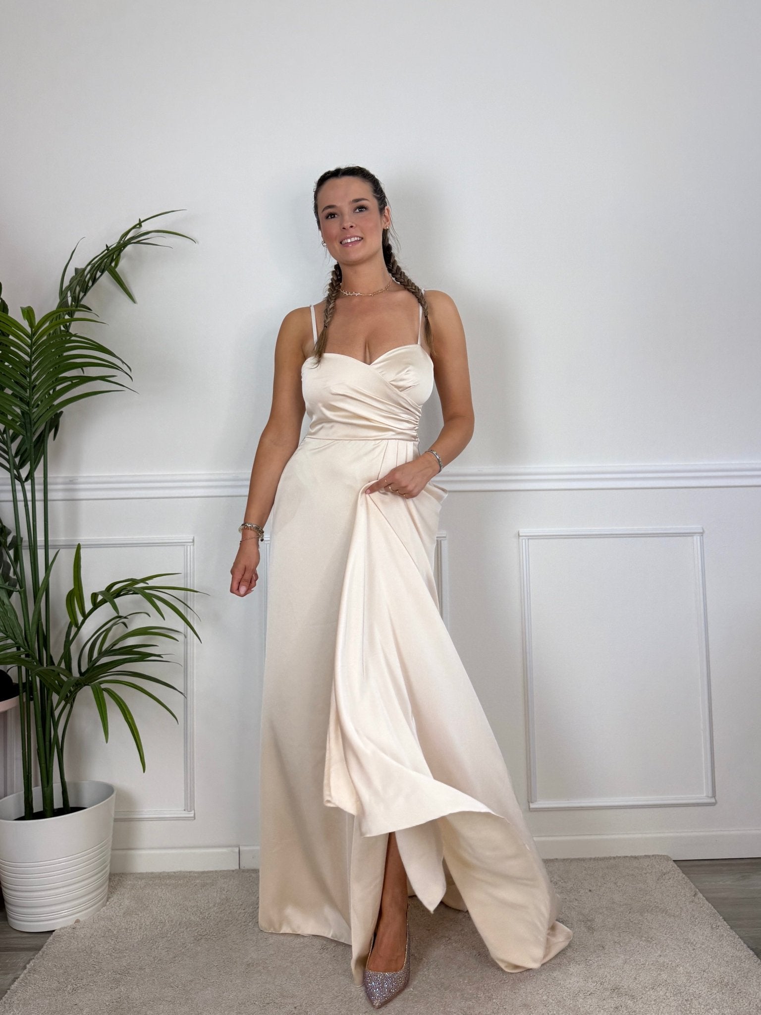 Vestito lungo con corpetto sweetheart LEONY - Follie by Alice