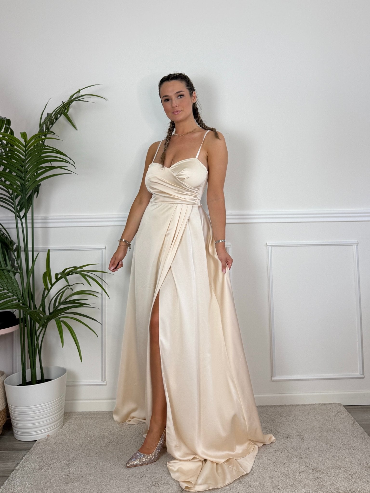 Vestito lungo con corpetto sweetheart LEONY - Follie by Alice
