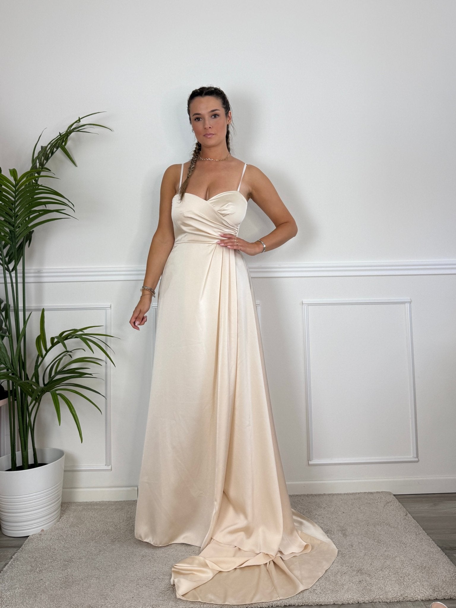 Vestito lungo con corpetto sweetheart LEONY - Follie by Alice