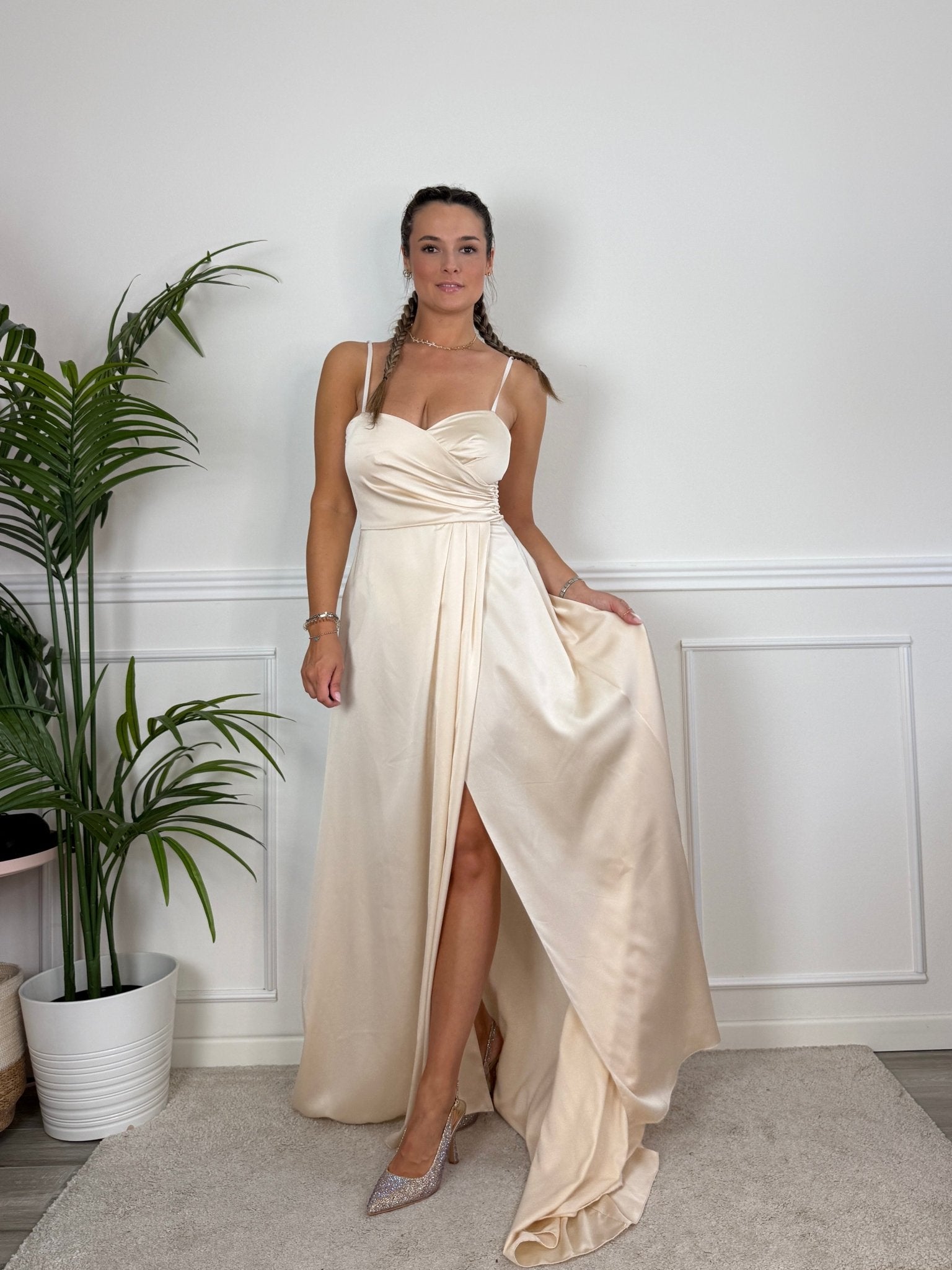 Vestito lungo con corpetto sweetheart LEONY - Follie by Alice