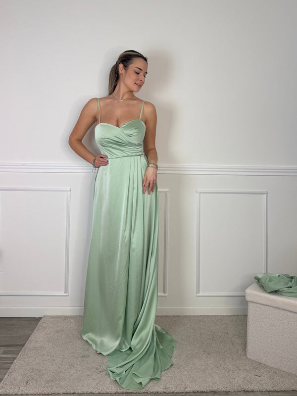 Vestito lungo con corpetto sweetheart LEONY - Follie by Alice