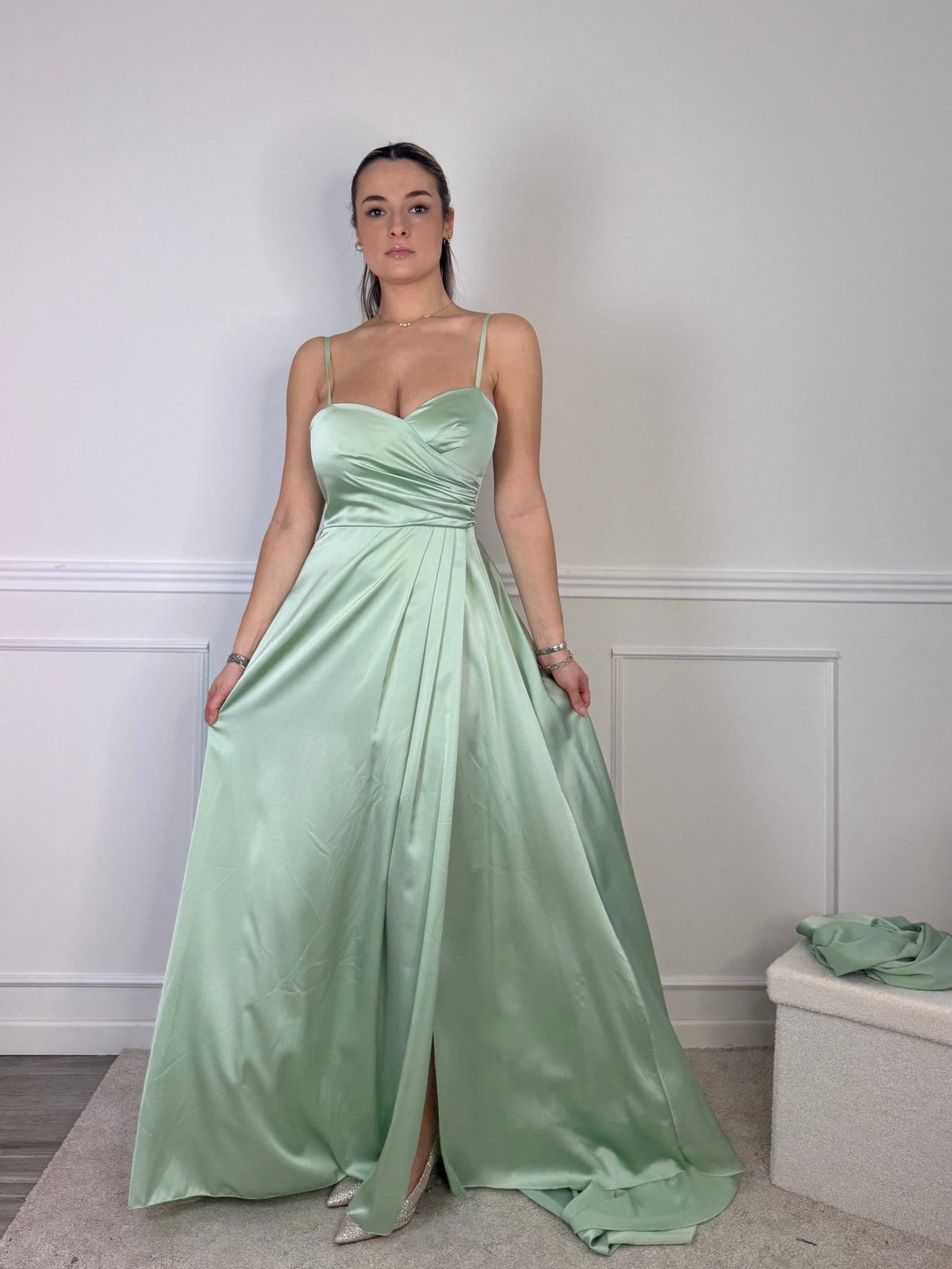 Vestito lungo con corpetto sweetheart LEONY - Follie by Alice