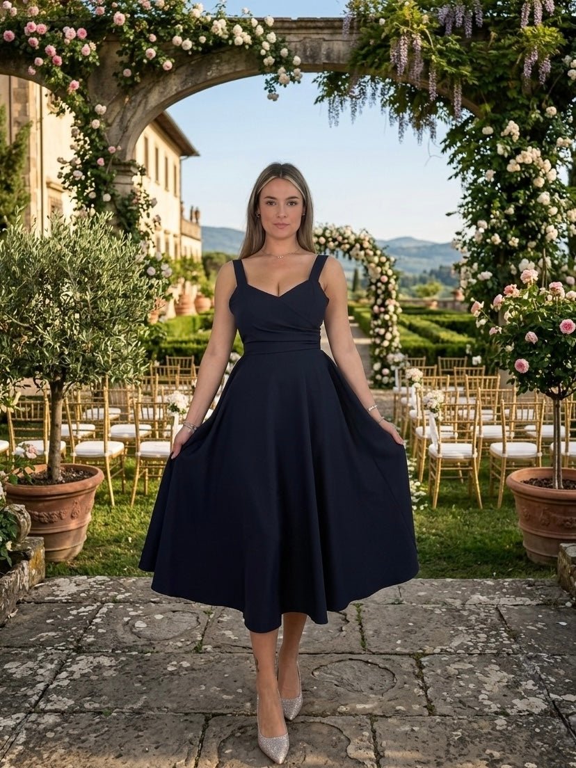 Vestito lungo con gonna a ruota SOPHIA