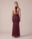 Vestito lungo con paillettes e inserti in tulle ASTRA - Follie by Alice