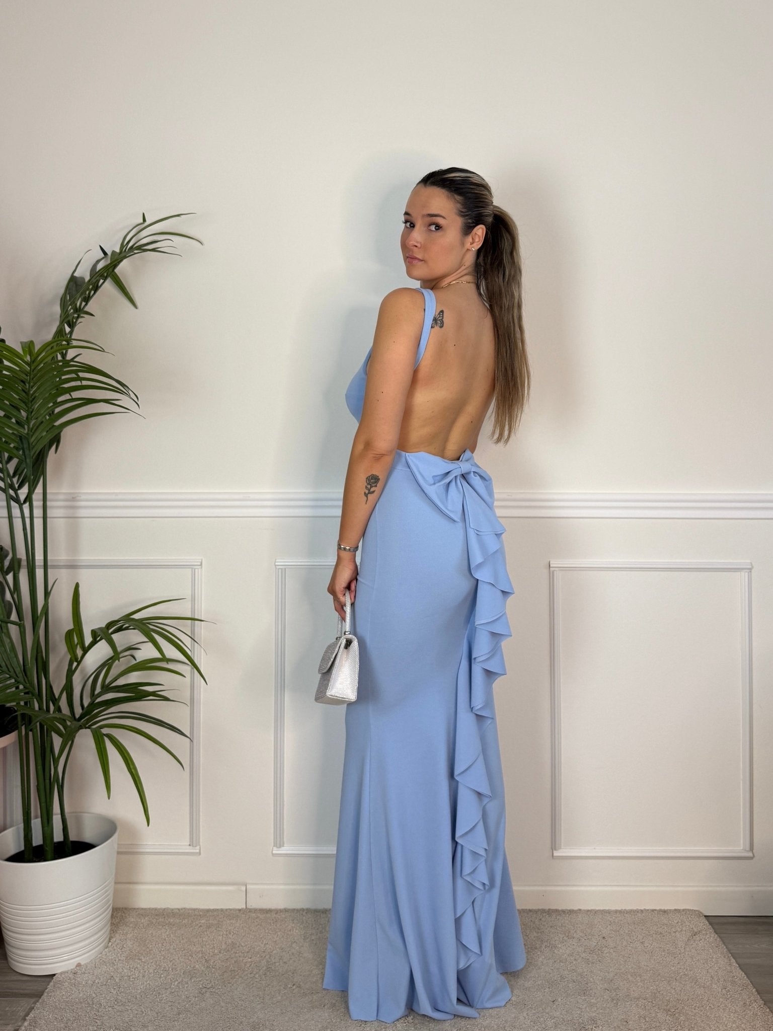 Vestito lungo con ruches FIOCCO - Follie by Alice