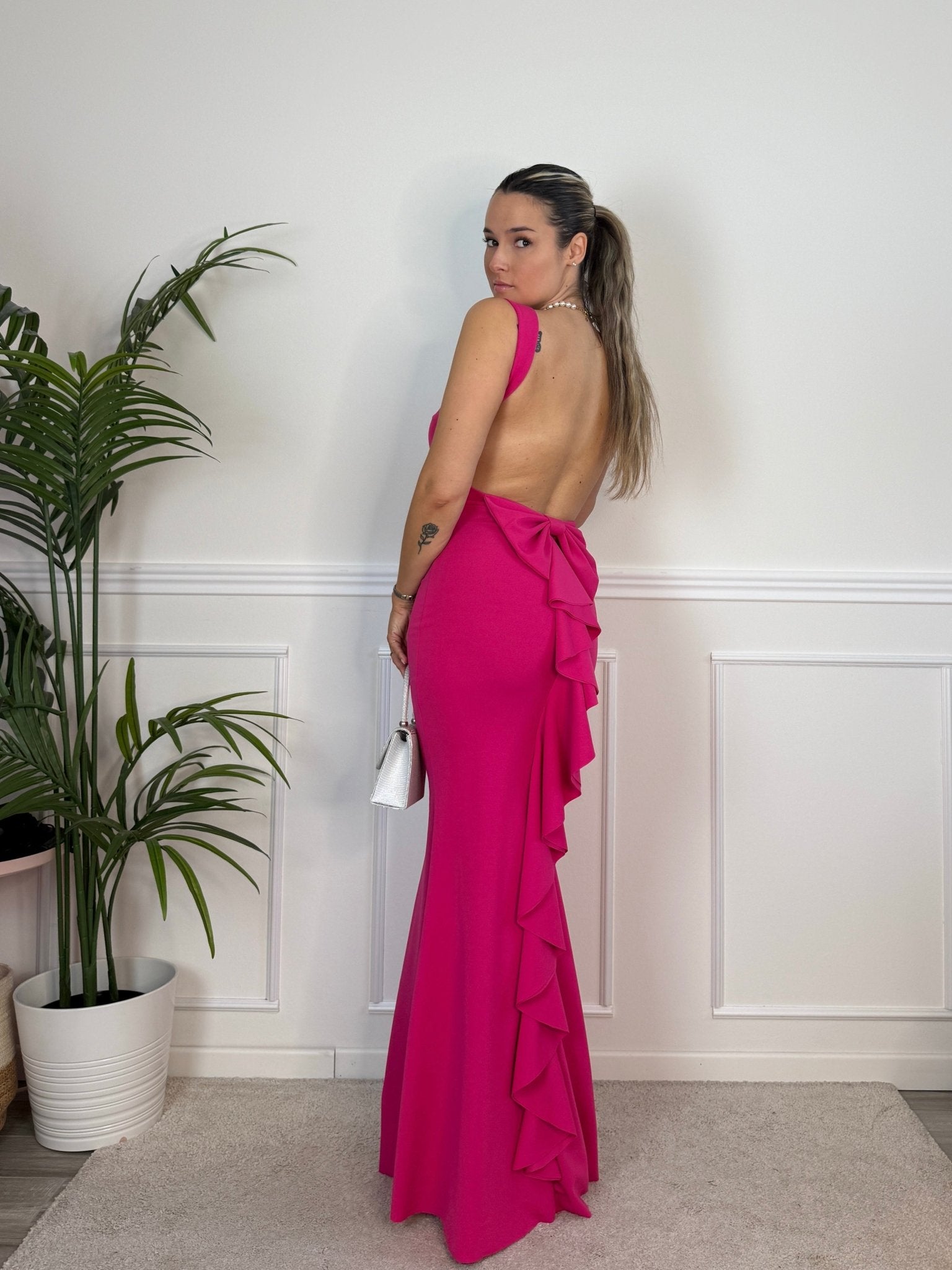 Vestito lungo con ruches FIOCCO - Follie by Alice