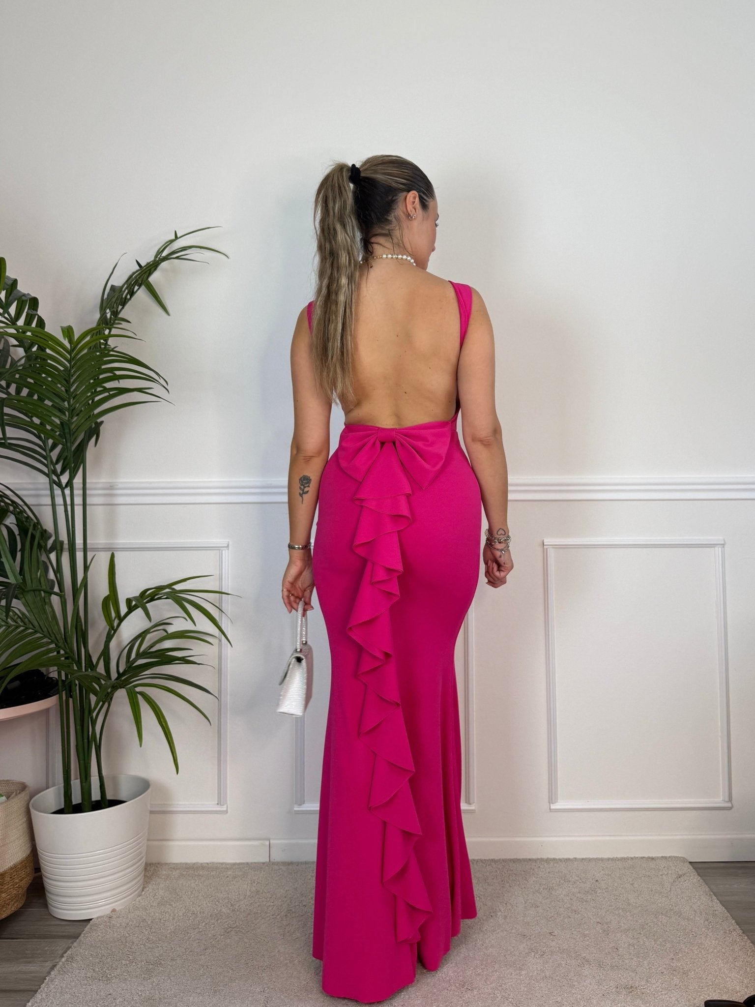 Vestito lungo con ruches FIOCCO - Follie by Alice