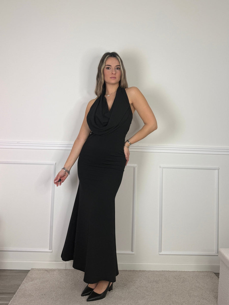 Vestito lungo con scollo a cappuccio Hannah – alternate