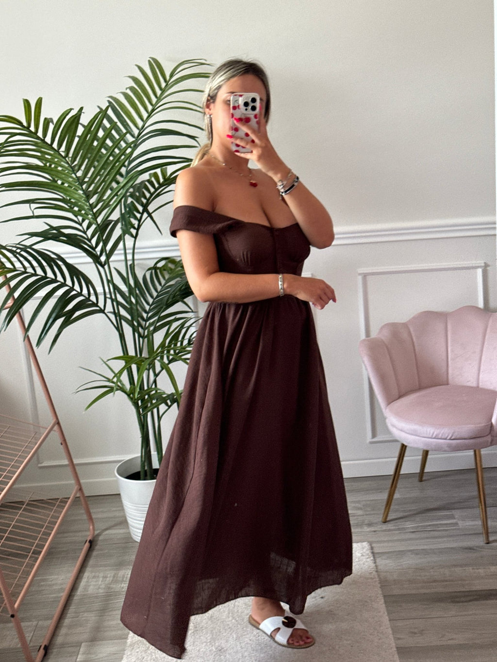 Vestito lungo effetto lino SOLEA - Follie by Alice