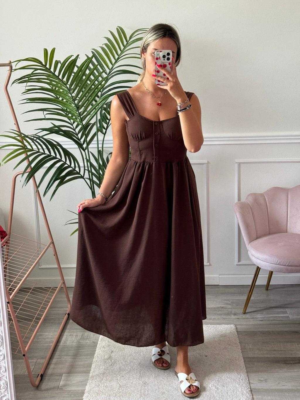 Vestito lungo effetto lino SOLEA - Follie by Alice
