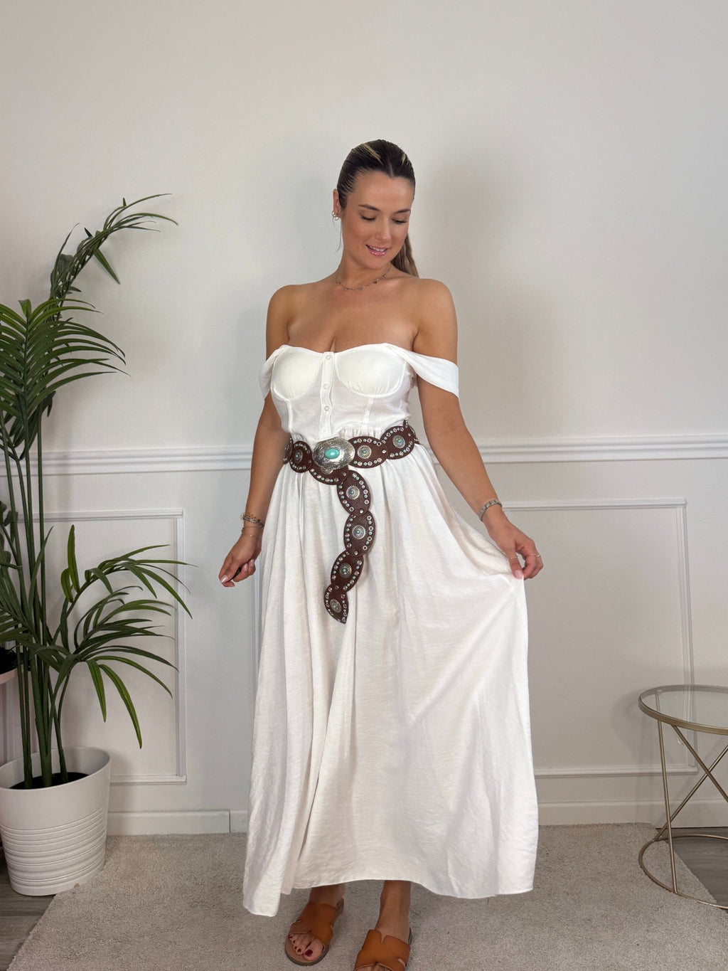 Vestito lungo effetto lino SOLEA - Follie by Alice