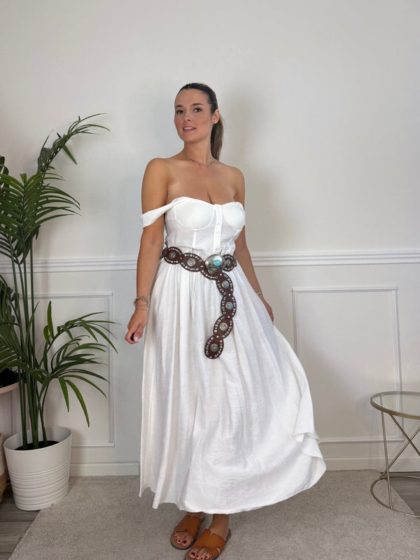 Vestito lungo effetto lino SOLEA - Follie by Alice
